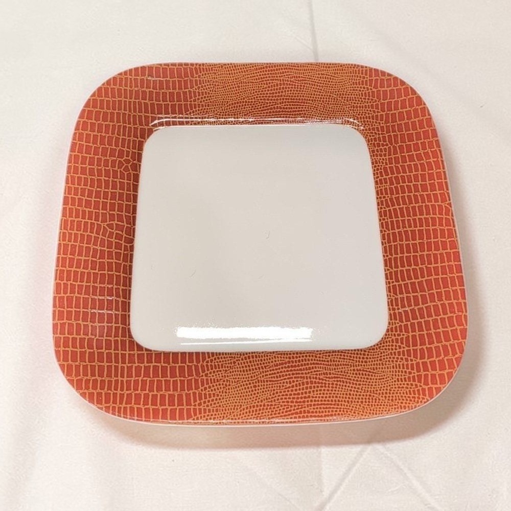 222 Fifth Via Venetto Dinner Plate, Replacement Square Dinnerware, Vtg Tableware